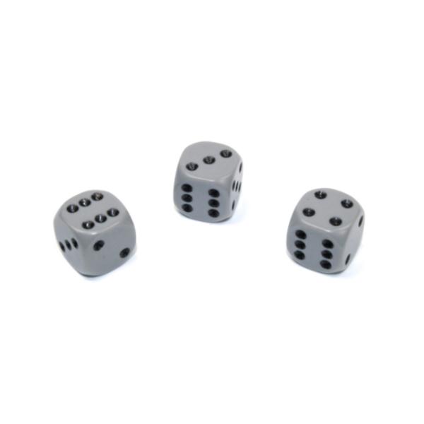 Chessex Opaque 12mm d6 Dark Grey/Black
