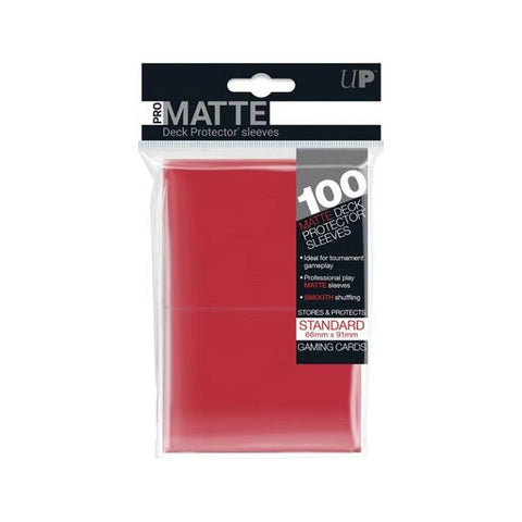 ULTRA PRO - Non-Glare - Pro Matte Standard Deck Protector - Red 100ct