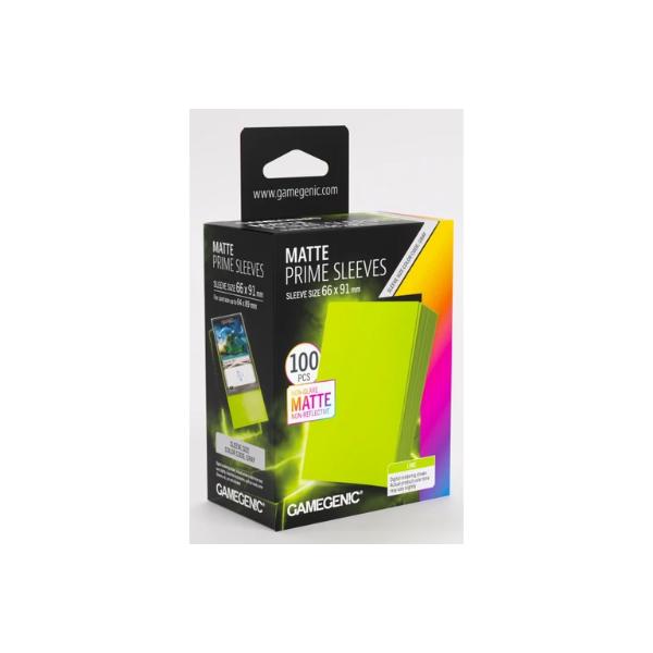 Gamegenic Matte Prime Card Sleeves - Lime (66mm x 91mm) (100 Sleeves Per Pack)