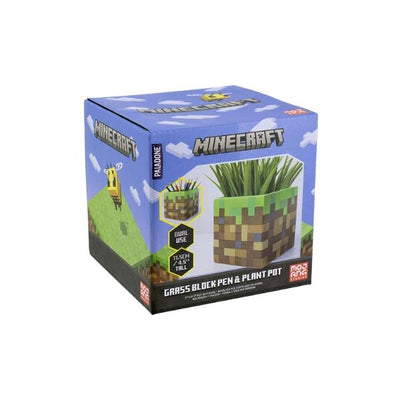 Paladone Minecraft - Grass Block Pen And Plant Pot