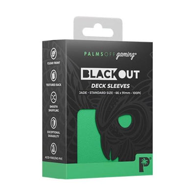 Palms Off Blackout Deck Sleeves - Standard Size - Jade