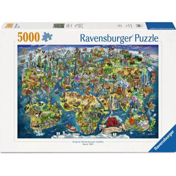Ravensburger - Illustrated World Map 5000pc Puzzle