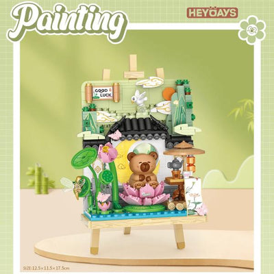 LOZ Mini Blocks - Painting Series 3D Easel Diorama Good-Luck Lotus
