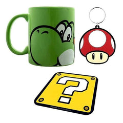 Super Mario - Yoshi Gift Set Mug, Coaster & Keychain