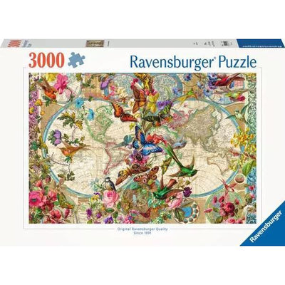 Ravensburger - Flora & Fauna World Map 3000pc Puzzle