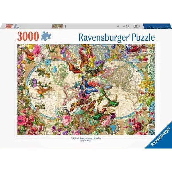 Ravensburger - Flora & Fauna World Map 3000pc Puzzle