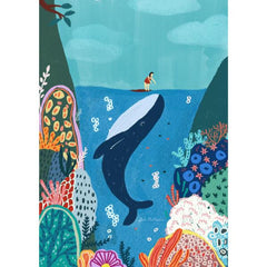 The Puzzle Collab Surfer and Whale 500pc Puzzle