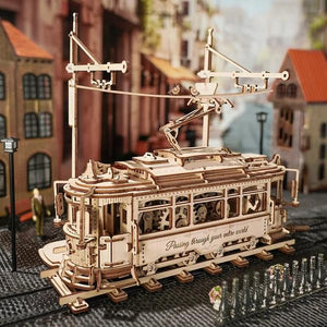 Robotime DIY Mechanical Models Classic City Tram