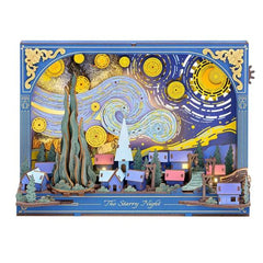 Robotime DIY Wood Bloom Craft Starry Night