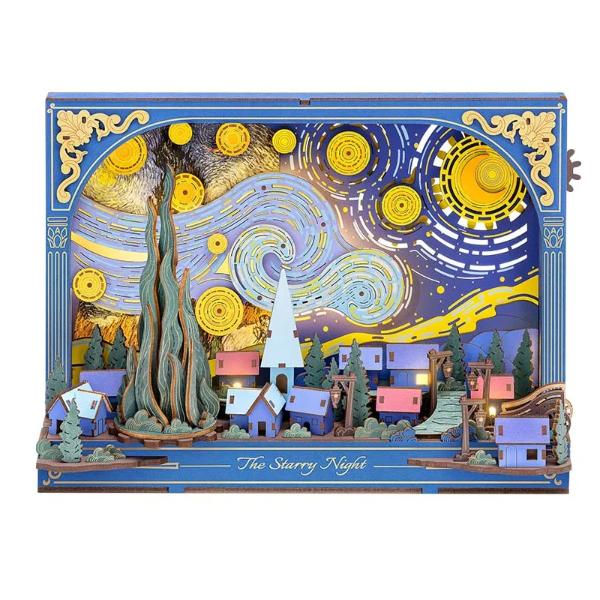 Robotime DIY Wood Bloom Craft Starry Night