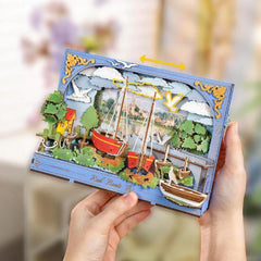 Robotime DIY Wood Bloom Craft Red Boats