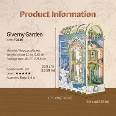 Tonecheer Giverny Garden Booknook DIY Wooden Kit