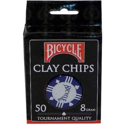 Bicycle Games and Accessories - Bicycle 8 Gram 50 Count Clay Poker Chips