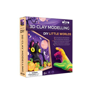 Okto Sensory Art DIY Little Worlds 3D Clay Modelling - Ghost Cat