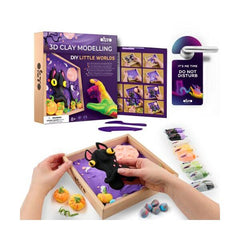 Okto Sensory Art DIY Little Worlds 3D Clay Modelling - Ghost Cat