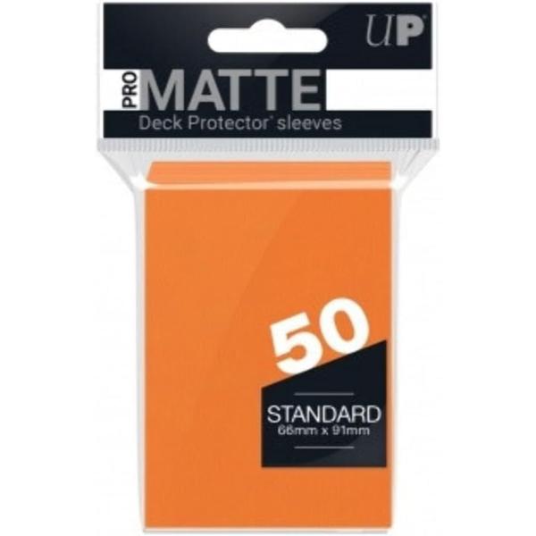 Ultra Pro 50ct Pro-Gloss Standard Deck Protector Sleeves Orange