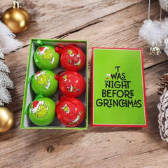 The Grinch Set of 6 Baubles