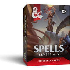 D&D Dungeons & Dragons Reference Cards Spells Levels 4-5