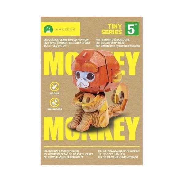 Makebug - 3D Kraft Paper Puzzle Tiny Monkey