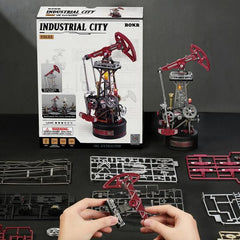 Robotime Industrial City Oil Pump Jack