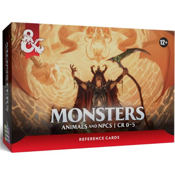 D&D Dungeons & Dragons Reference Cards Monsters Animals and NPCs CR 0-5