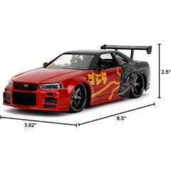 Godzilla - Nissan GTR 1:24 Scale Diecast Vehicle