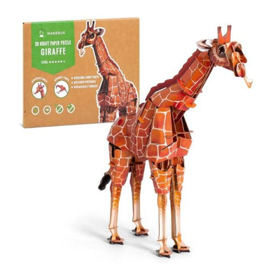 Makebug - 3D Kraft Paper Puzzle Large Giraffe