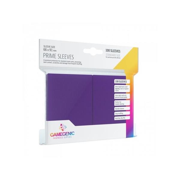 Gamegenic Prime Card Sleeves Purple 100 Sleeves Per Pack 66mm x 91mm