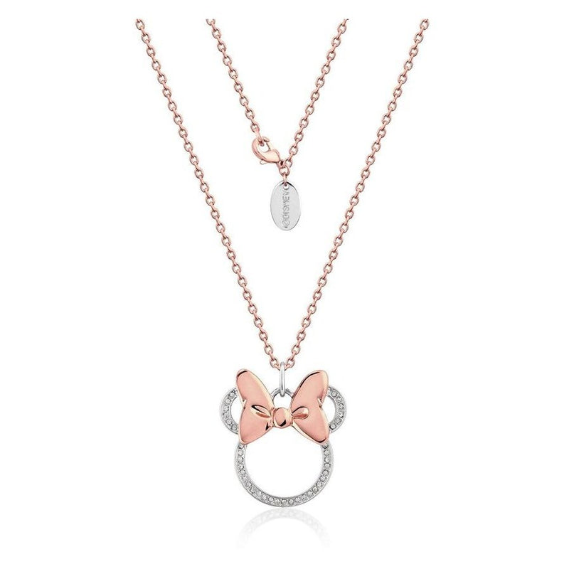 Couture Kingdom Disney Minnie Mouse - Crystal with Bow Necklace Rose Gold