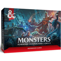 D&D Dungeons & Dragons Reference Cards Monsters Fearsome and Ferocious CR 0-5