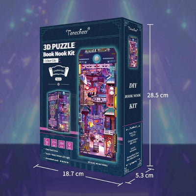 Tonecheer Cyber City Booknook 3D DIY Wooden Kit