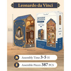 Tonecheer Leonardo Da Vinci DIY Book Nook 3D Puzzle