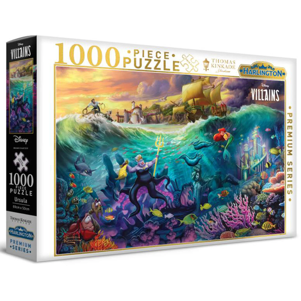 Harlington Thomas Kinkade Disney Villains – Ursula 1000pce Jigsaw Puzzle