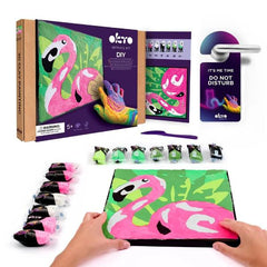 OKTO Coloring with Clay Set by Numbers - Pink Flamingo