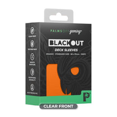 Palms Off Blackout Deck Sleeves - Standard Size - Orange
