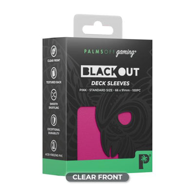 Palms Off Blackout Deck Sleeves - Standard Size - Pink