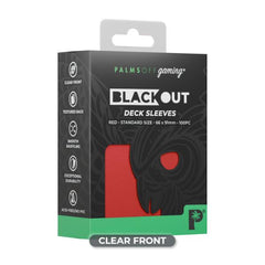Palms Off Blackout Deck Sleeves - Standard Size - Red
