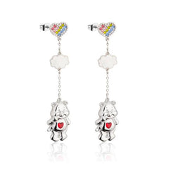 Couture Kingdom Care Bears - Tenderheart Bear Drop Earrings Silver