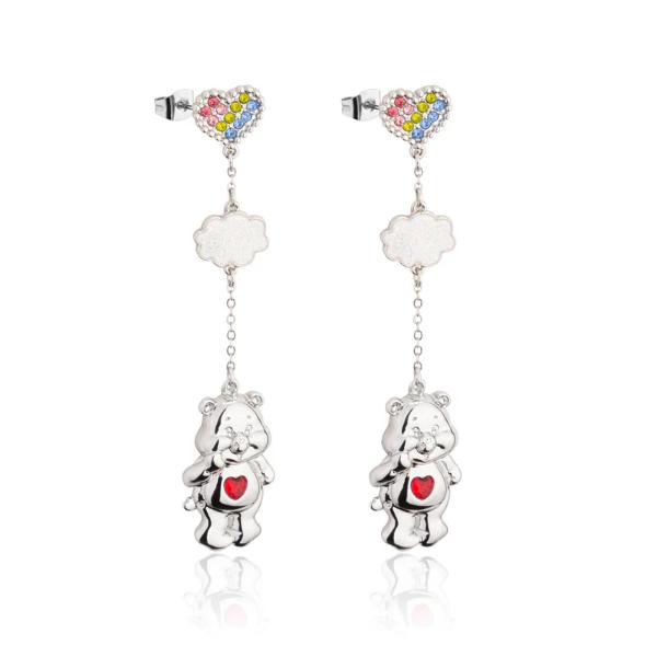 Couture Kingdom Care Bears - Tenderheart Bear Drop Earrings Silver