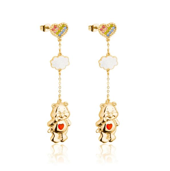 Couture Kingdom Care Bears - Tenderheart Bear Drop Earrings Gold