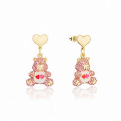 Couture Kingdom Care Bears - Love A Lot Bear Drop Earrings Gold