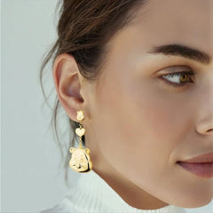 Couture Kingdom Care Bears - Statement Drop Earrings Gold
