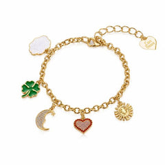 Couture Kingdom Care Bears - Belly Badge Charm Bracelet Gold