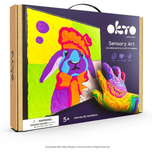 OKTO Paint by Numbers with Clay - Bunny Kit (29cm x 29cm)