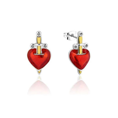 Image of Couture Kingdom Disney - Snow White Evil Queen Heart & Dagger Statement Stud Earrings