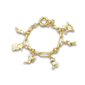 Couture Kingdom Disney - D100 Multi-Franchise Collectors Charm Bracelet Gold