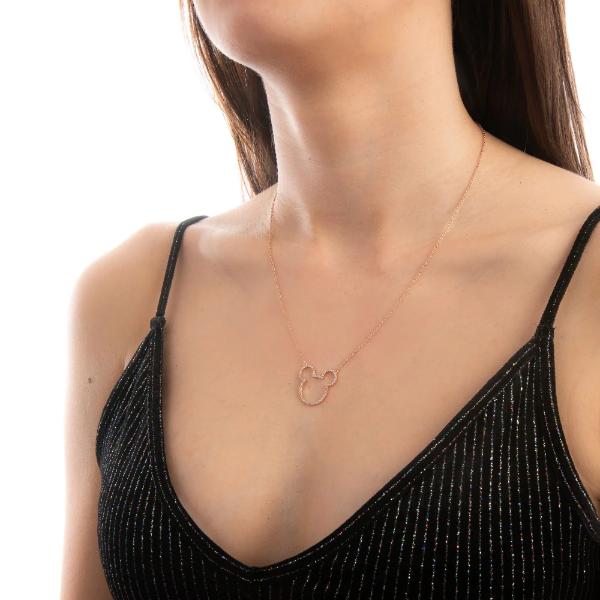 Couture Kingdom Disney - Mickey Mouse Outline Necklace Silver