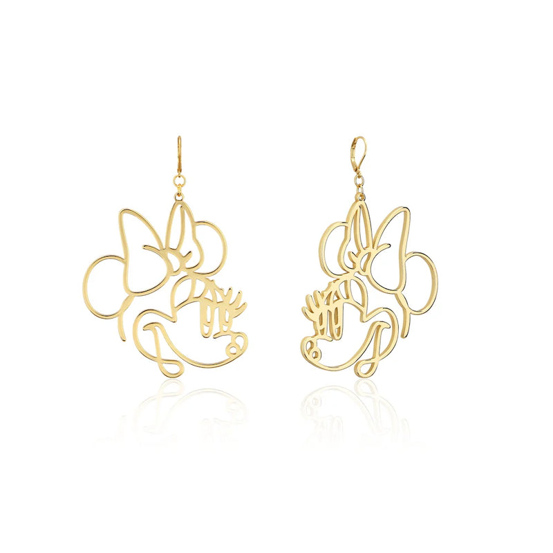Couture Kingdom Disney Minnie Mouse - Wire Style Drop Earrings Gold