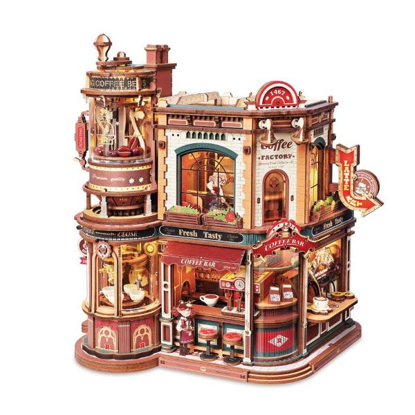 Robotime DIY Music Box Dream Coffee Factory