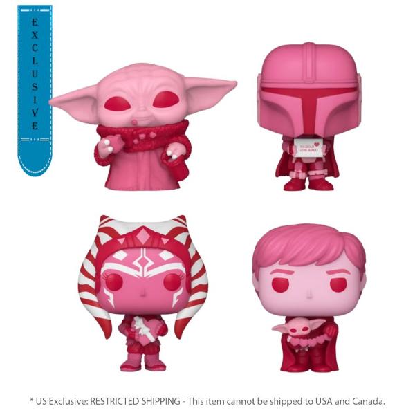 Star Wars: Valentines 2024 – Pink US Exclusive Pocket Pop! 4-Pack Heart Box
